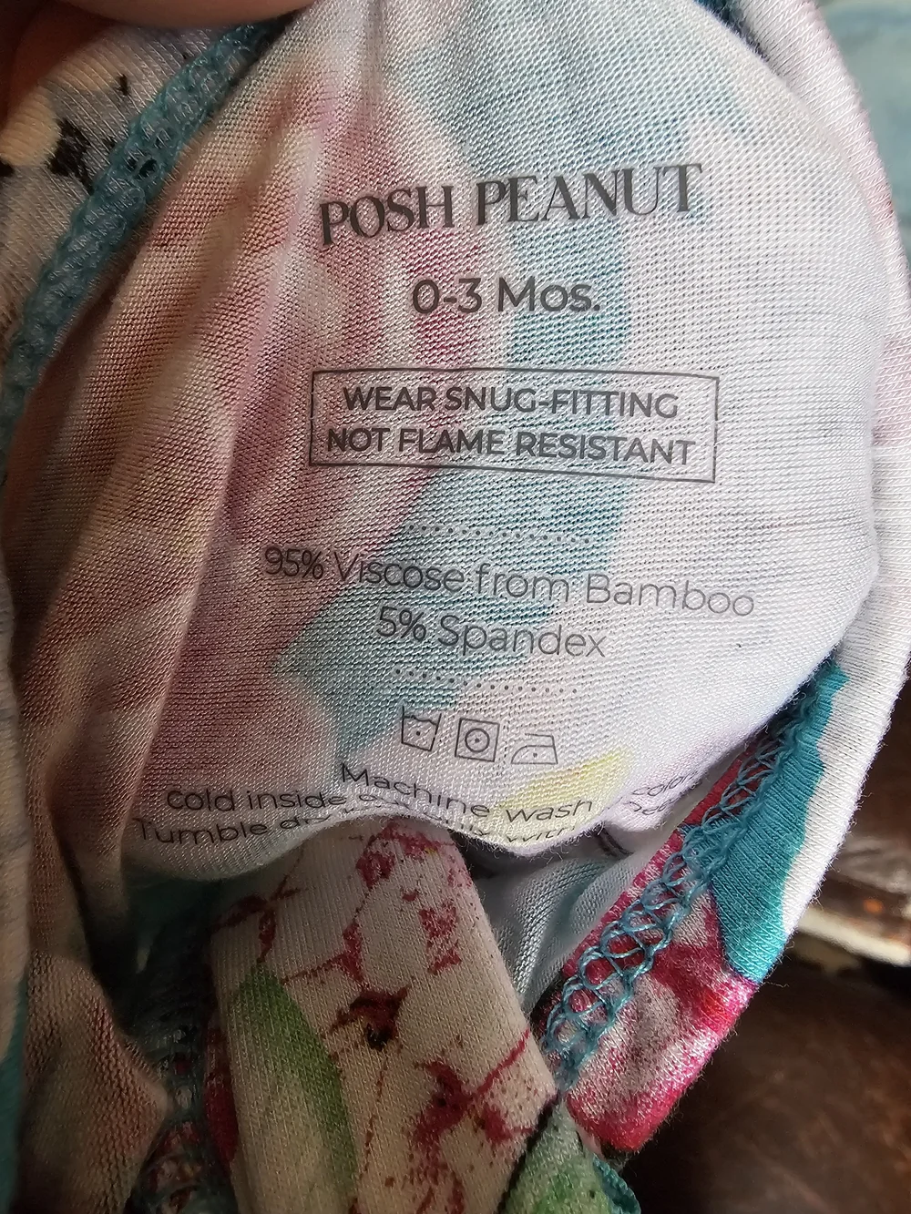 Posh Peanut Teal, Pink & White Floral Footed Zipper Sleeper